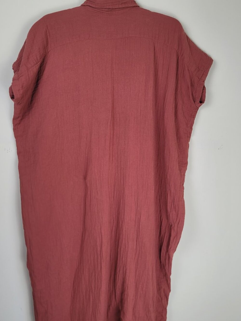 Acacia Swimwear Koda Cotton Gauze Maxi Cover Up Dress Petite Minimalist Earthy - Picture 5 of 12